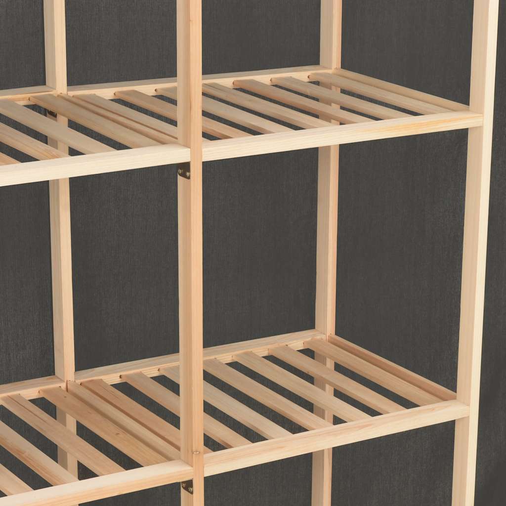 vidaXL Szafa, szara, 173x40x170 cm, materiałowa
