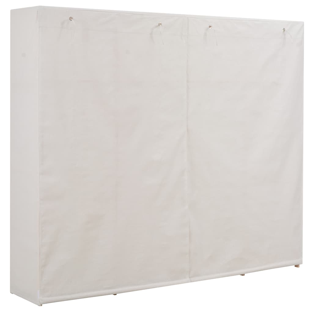 vidaXL Szafa, biała, 200x40x170 cm, materiałowa