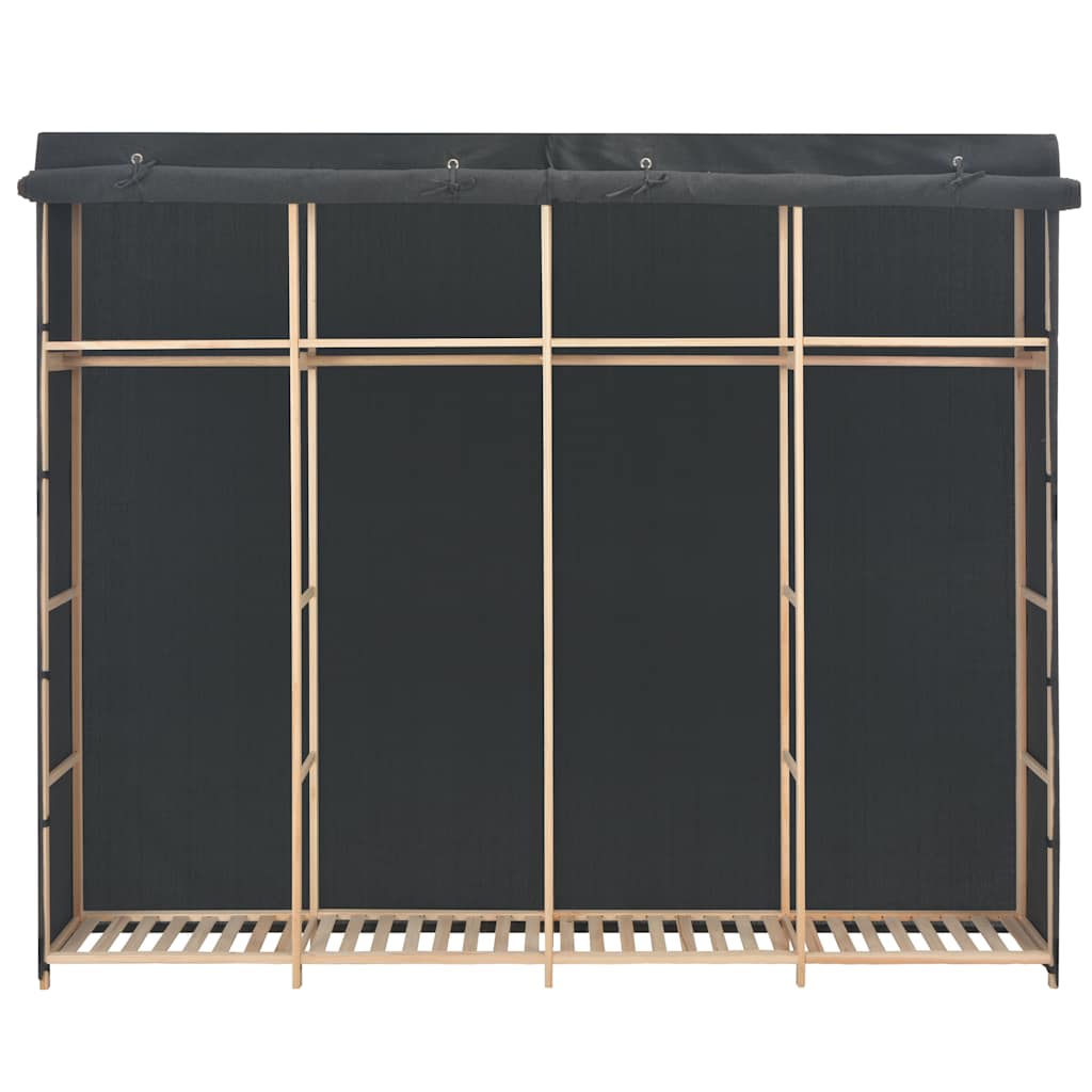 vidaXL Szafa, szara, 200x40x170 cm, materiałowa