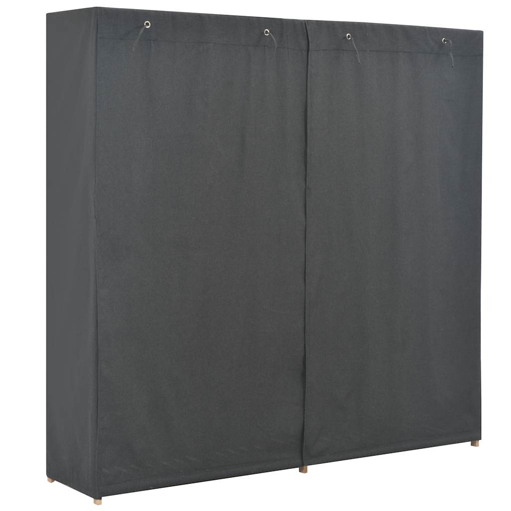 vidaXL Szafa, szara, 200x40x170 cm, materiałowa