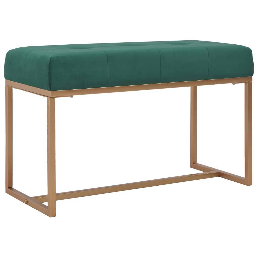 vidaXL Ławka, 80 cm, zielona, aksamitna
