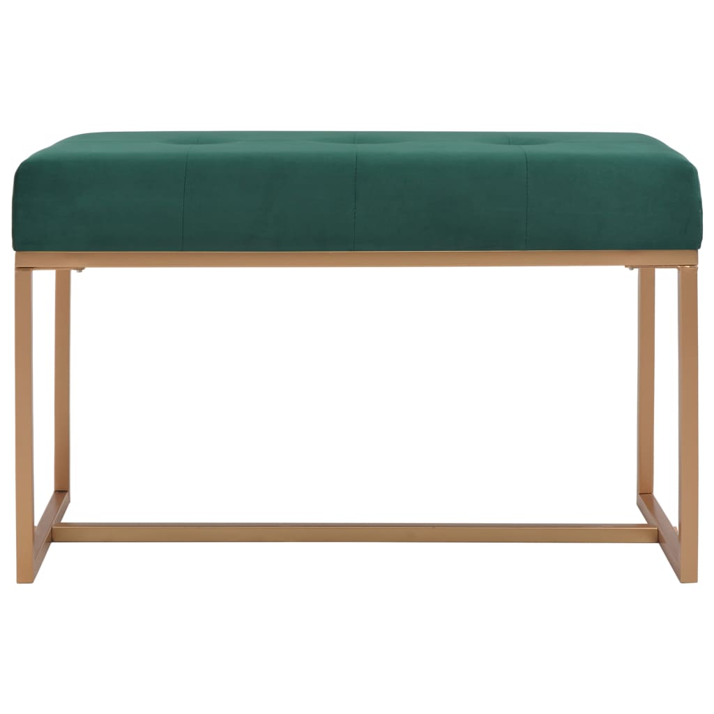 vidaXL Ławka, 80 cm, zielona, aksamitna