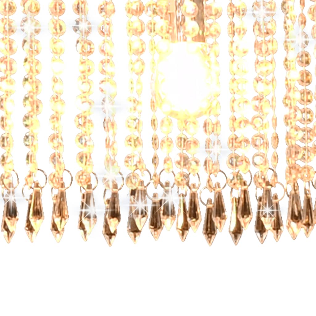 vidaXL Lampa sufitowa z kryształowymi koralikami, srebrna, 104 cm, E14