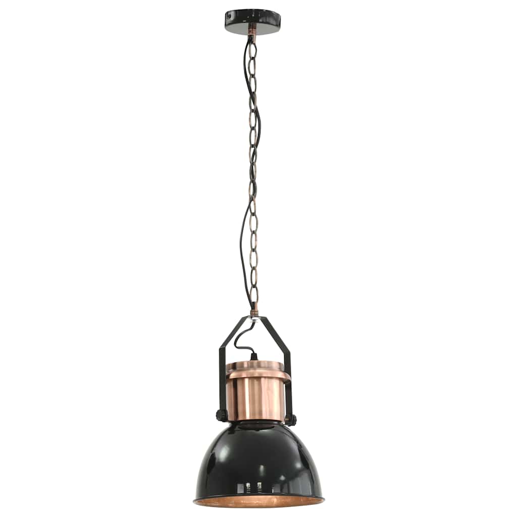 vidaXL Lampy sufitowe, 2 szt., czarne, okrągłe, E27