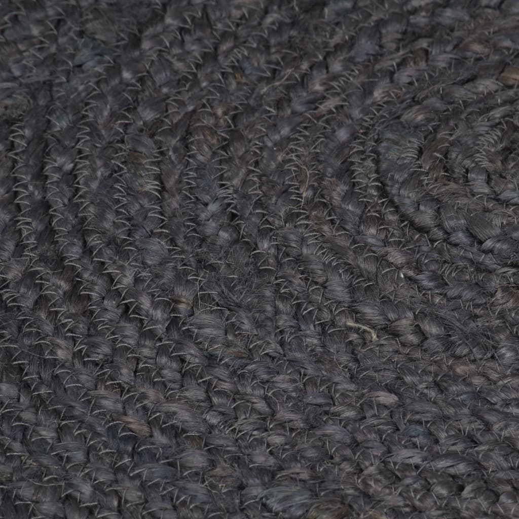 vidaXL Ręcznie wykonany dywan z juty, okrągły, 120 cm, ciemnoszary
