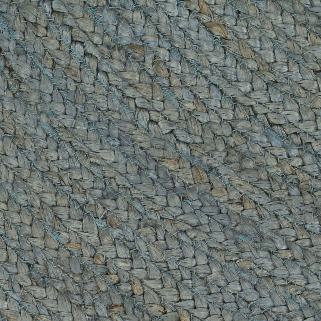 vidaXL Ręcznie wykonany dywan z juty, okrągły, 90 cm, oliwkowozielony