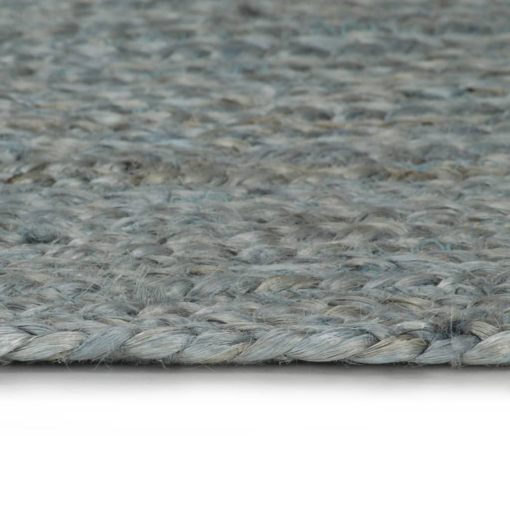 vidaXL Ręcznie wykonany dywan z juty, okrągły, 120 cm, oliwkowozielony