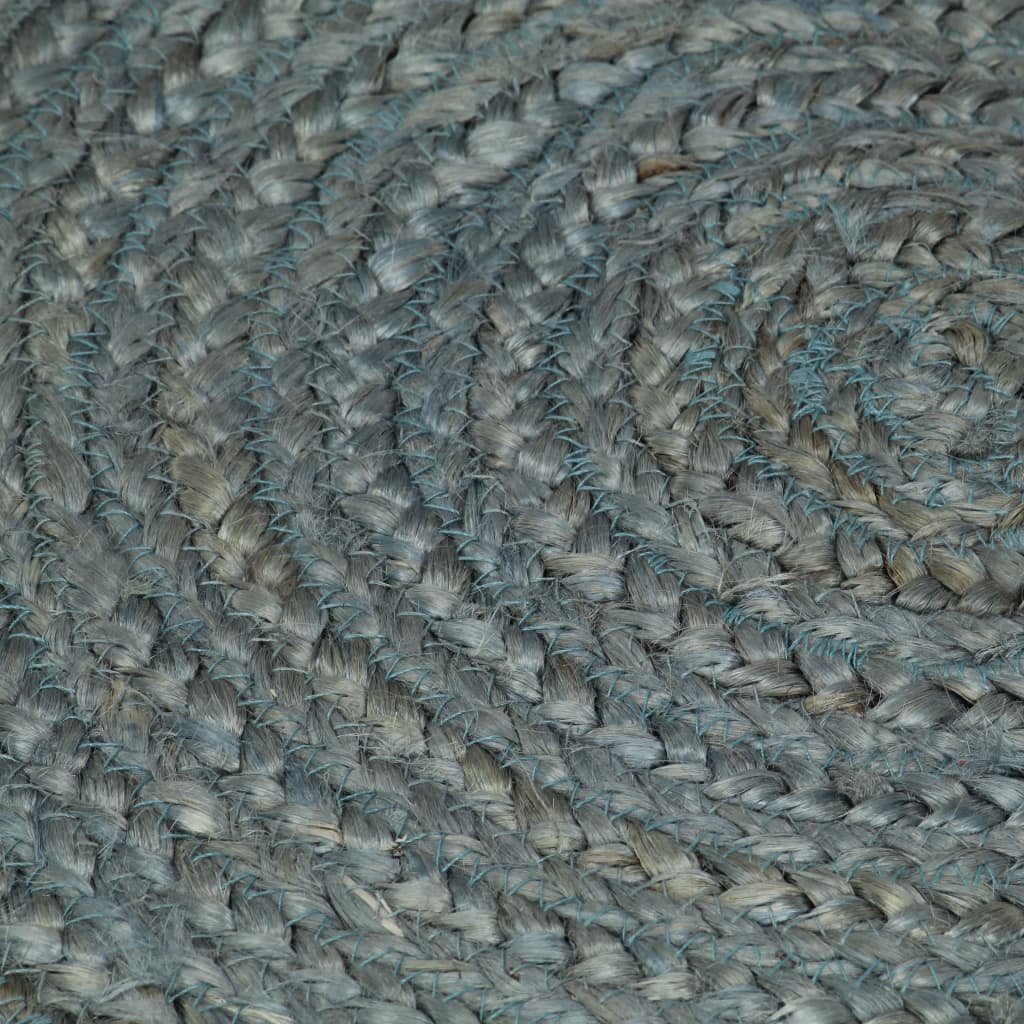 vidaXL Ręcznie wykonany dywan z juty, okrągły, 120 cm, oliwkowozielony