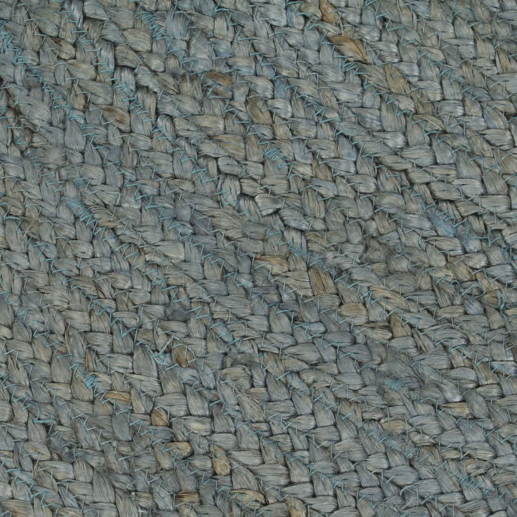 vidaXL Ręcznie wykonany dywan z juty, okrągły, 120 cm, oliwkowozielony
