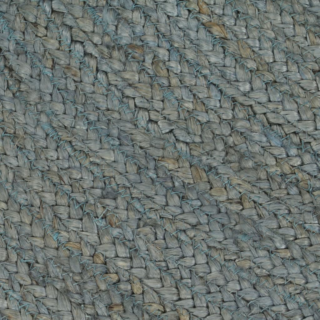 vidaXL Ręcznie wykonany dywan z juty, okrągły, 150 cm, oliwkowozielony
