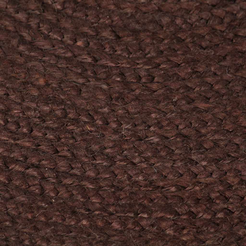 vidaXL Ręcznie wykonany dywanik z juty, okrągły, 90 cm, brązowy