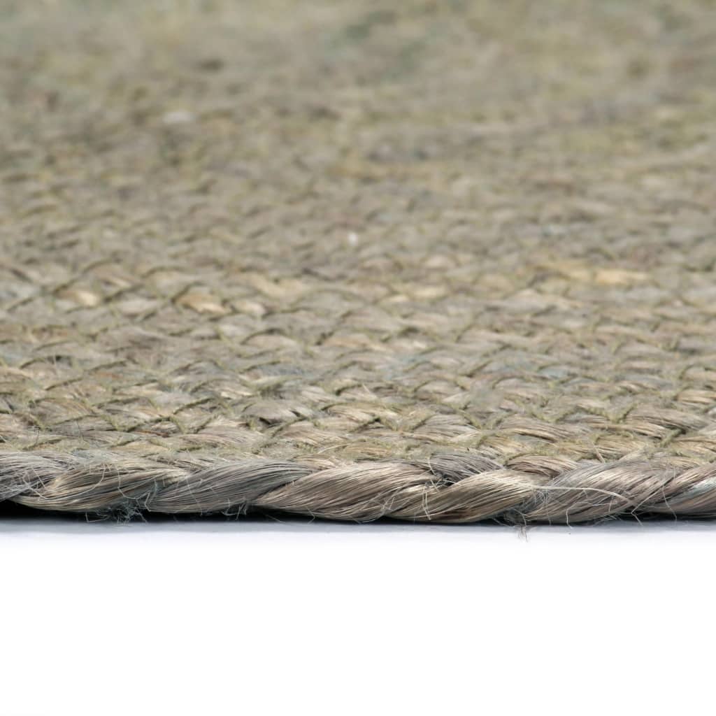 vidaXL Maty na stół, 6 szt., gładkie, szare, 38 cm, okrągłe, juta