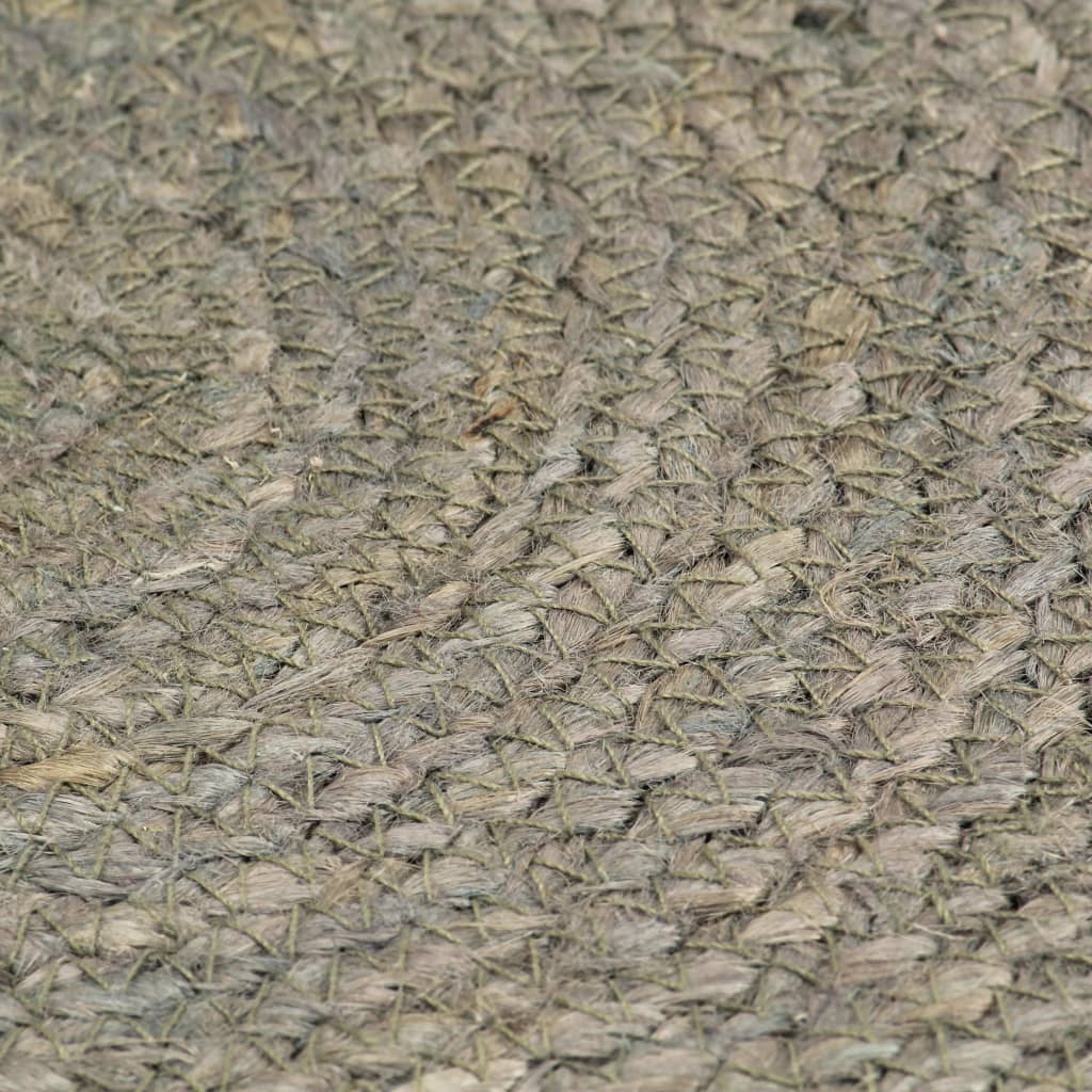 vidaXL Maty na stół, 6 szt., gładkie, szare, 38 cm, okrągłe, juta
