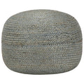 vidaXL Ręcznie robiony puf, zieleń oliwkowa, 45 x 30 cm, juta