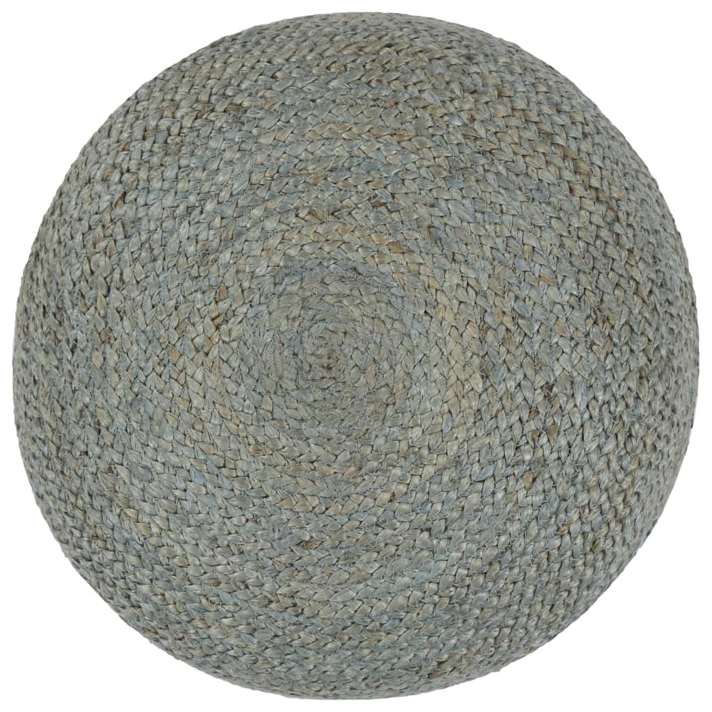 vidaXL Ręcznie robiony puf, zieleń oliwkowa, 45 x 30 cm, juta