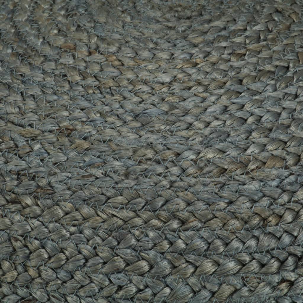 vidaXL Ręcznie robiony puf, zieleń oliwkowa, 45 x 30 cm, juta