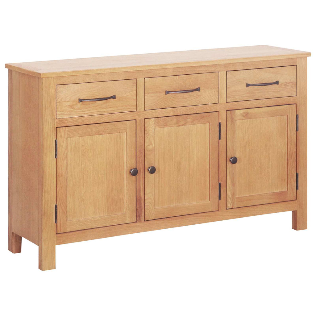 vidaXL Bufet Brązowy 112 x 33.5 x 70 cm Solidne drewno dębowe