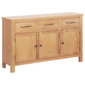 vidaXL Bufet Brązowy 112 x 33.5 x 70 cm Solidne drewno dębowe