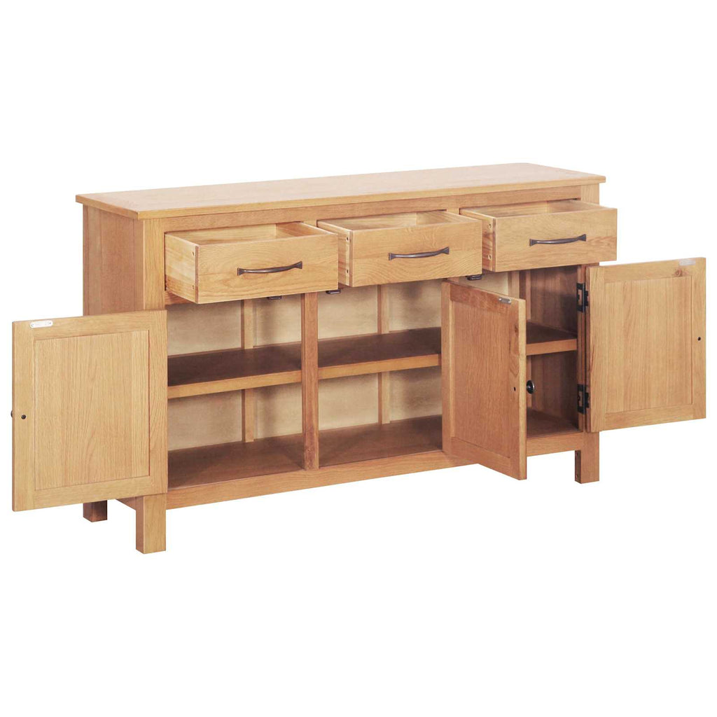 vidaXL Bufet Brązowy 112 x 33.5 x 70 cm Solidne drewno dębowe