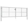 vidaXL Brama ogrodowa ocynkowana stalowa 400x125 cm srebrna