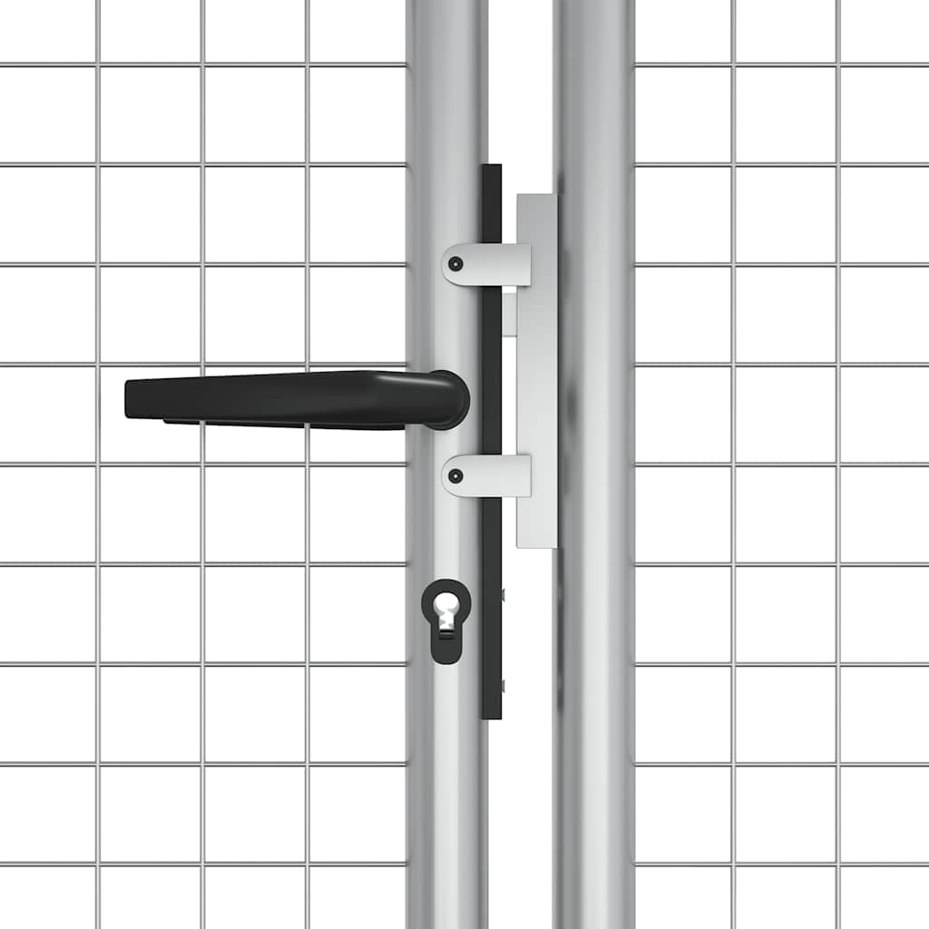 vidaXL Brama ogrodowa ocynkowana stalowa 400x125 cm srebrna