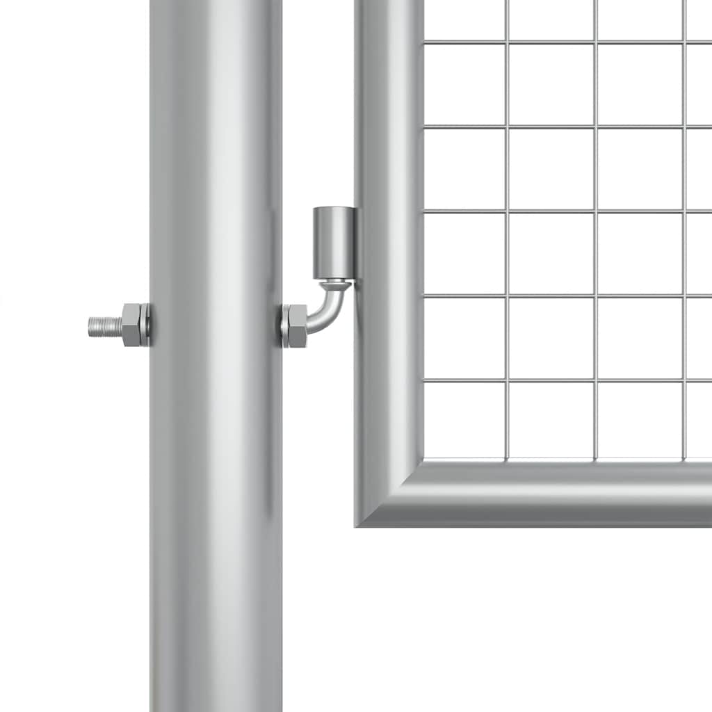 vidaXL Brama ogrodowa ocynkowana stalowa 400x125 cm srebrna