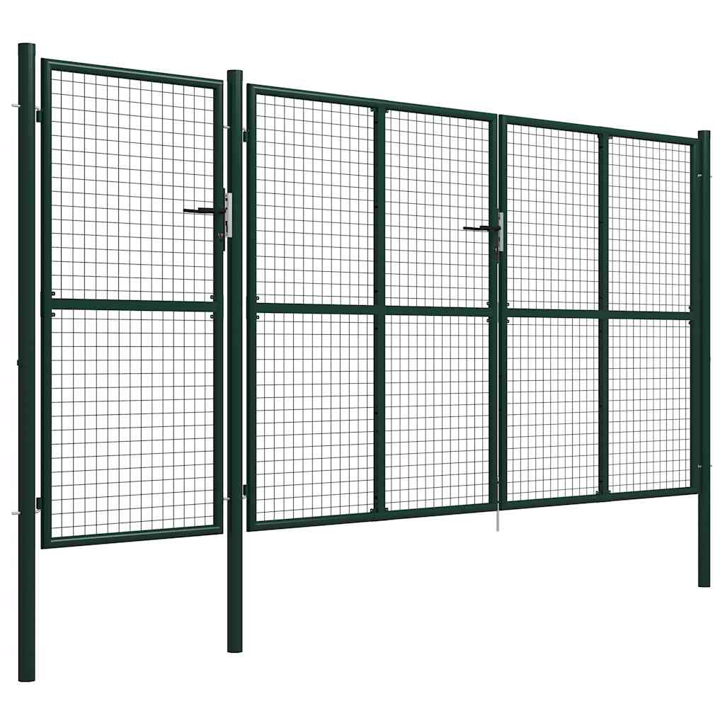 vidaXL Brama ogrodowa stalowa 400x200 cm zielona