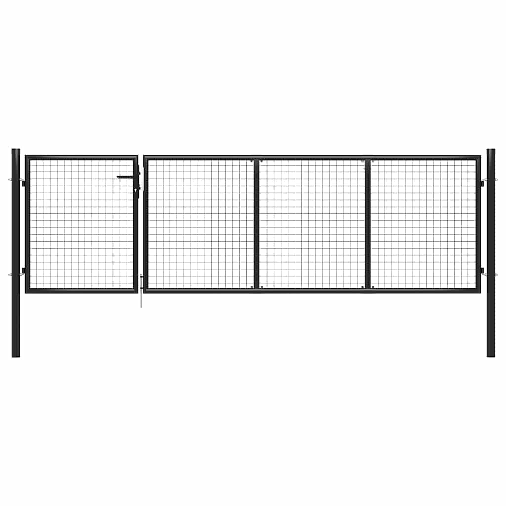 vidaXL Brama ogrodowa stalowa 350x100 cm antracyt