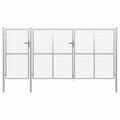 vidaXL Brama ogrodowa stalowa 400x150 cm srebrna