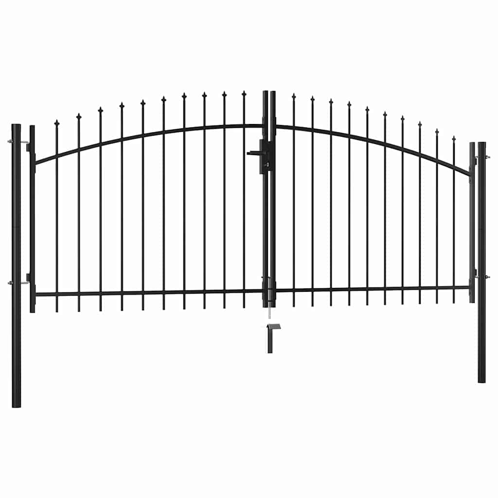 vidaXL Brama ogrodzeniowa dwudrzwiowa Woerden z włócznią 299,5x149,5 cm