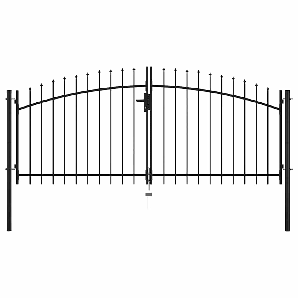 vidaXL Brama ogrodzeniowa dwudrzwiowa Woerden z włócznią 299,5x149,5 cm