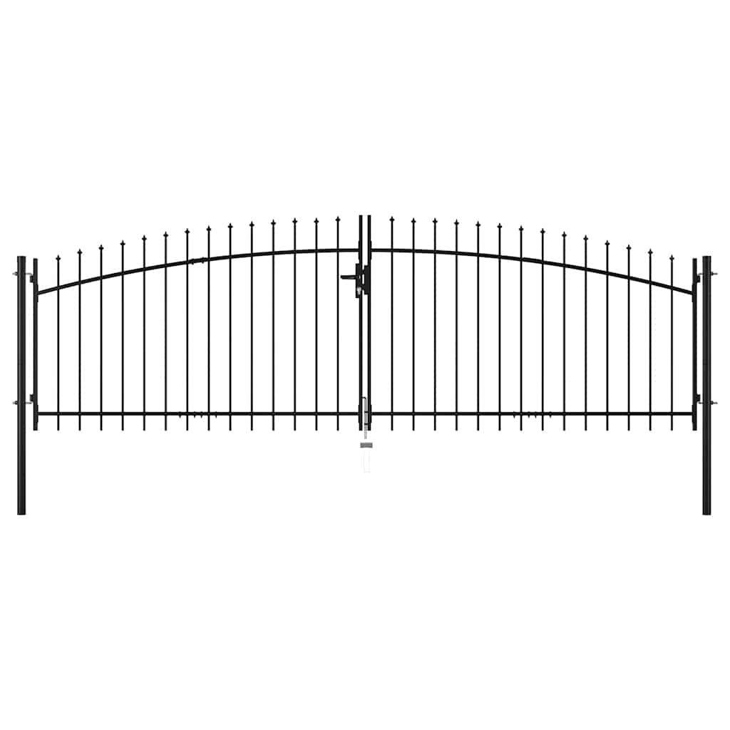 vidaXL Brama ogrodzeniowa dwudrzwiowa Woerden z włócznią 400x149,5 cm