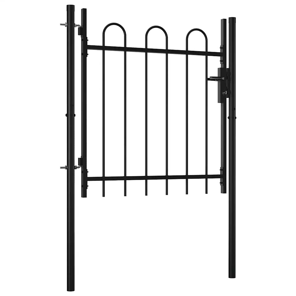 vidaXL Brama ogrodzeniowa jednoskrzydłowa BOXTEL z pałąkiem na górze 100 x 75 cm