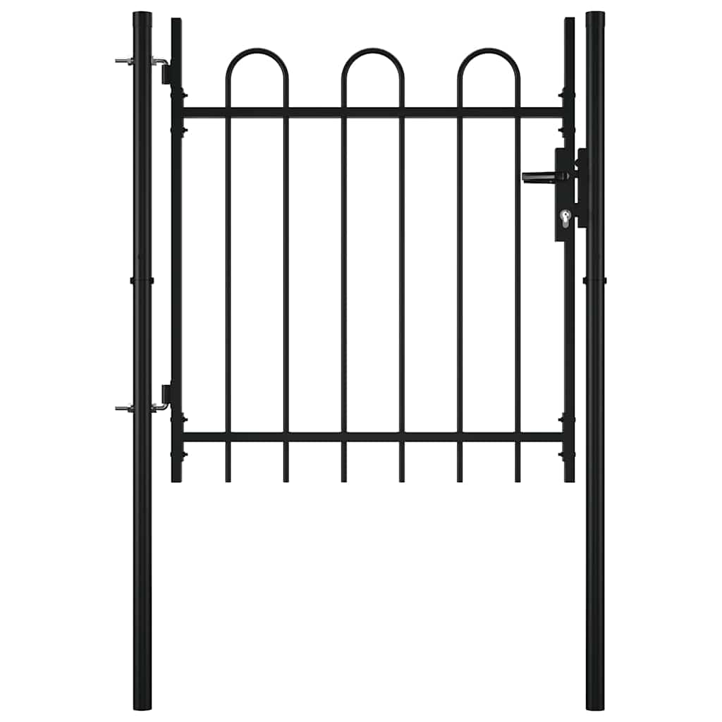 vidaXL Brama ogrodzeniowa jednoskrzydłowa BOXTEL z pałąkiem na górze 100 x 75 cm