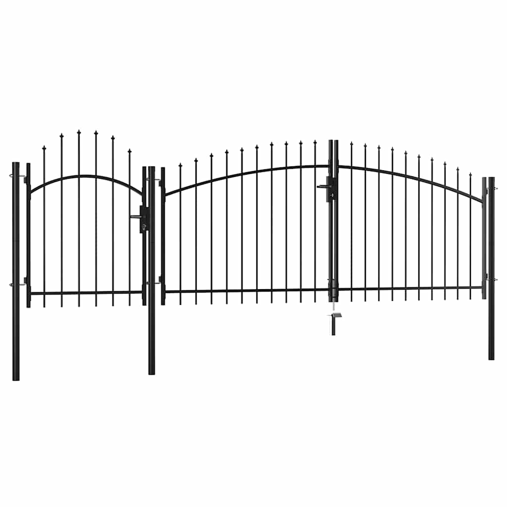 vidaXL Brama ogrodowa Woerden stalowa 1,75x4 m czarna