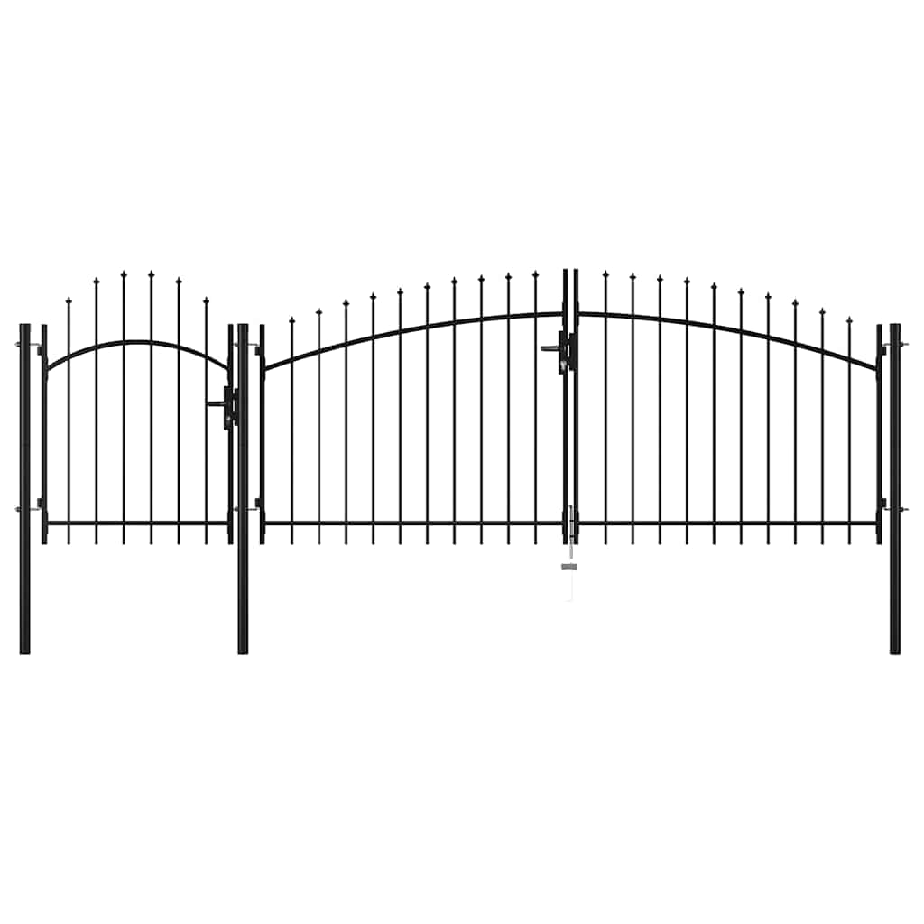 vidaXL Brama ogrodowa Woerden stalowa 1,75x4 m czarna