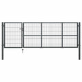 vidaXL Brama ogrodowa ze słupkami stalowa 350x100 cm antracyt