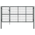 vidaXL Brama ogrodowa ze słupkami stalowa 350x120 cm antracyt