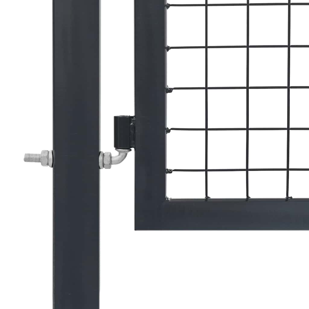 vidaXL Brama ogrodowa ze słupkami stalowa 350x120 cm antracyt