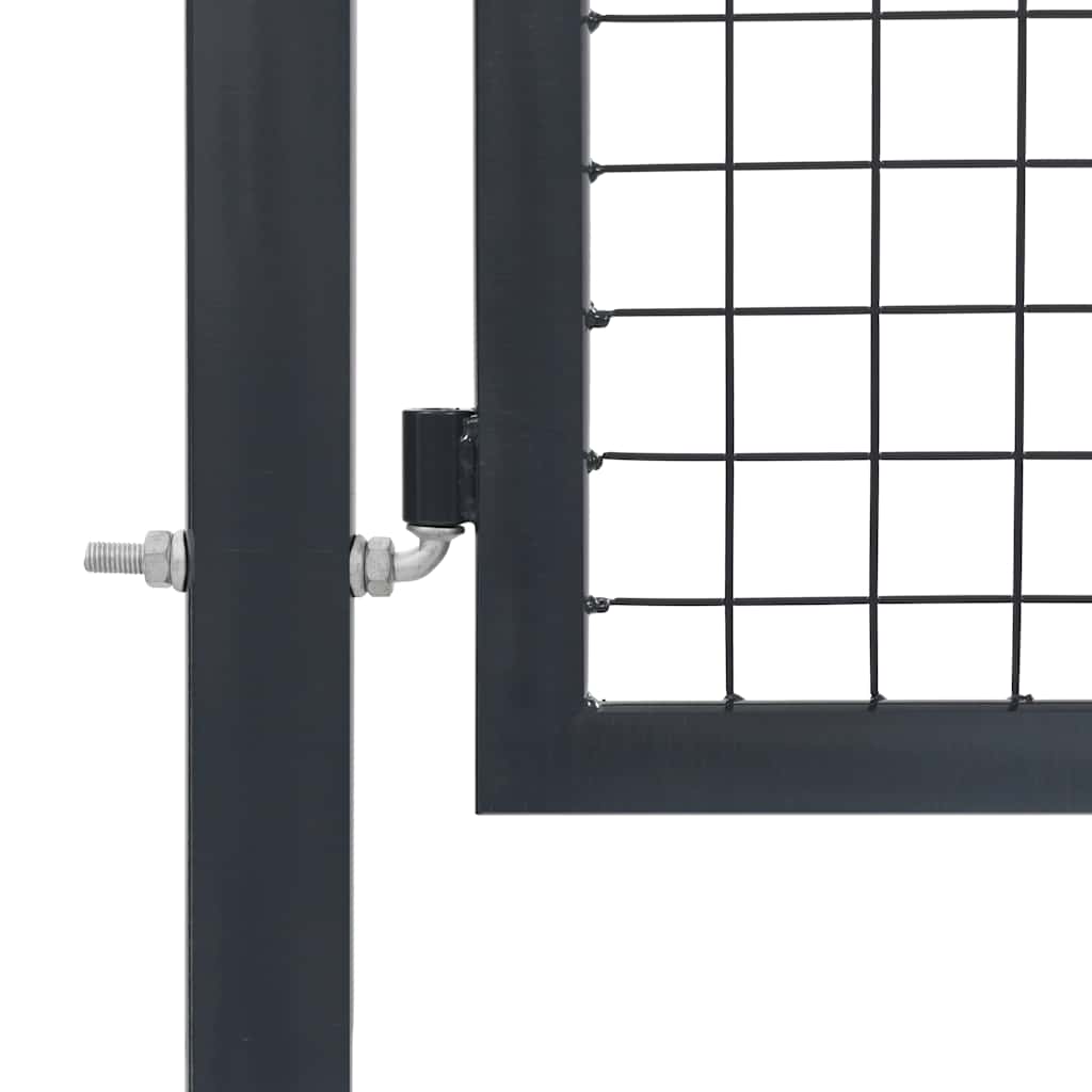 vidaXL Brama ogrodzeniowa ze słupkami, stal, 350 x 140 cm, antracytowa