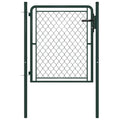 vidaXL Brama ogrodowa stalowa 100x75 cm zielona