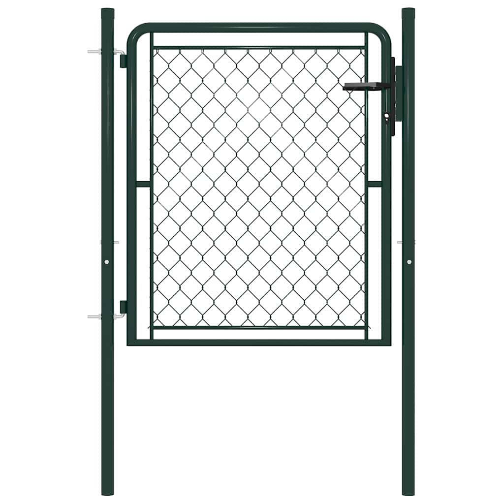 vidaXL Brama ogrodowa stalowa 100x100 cm zielona