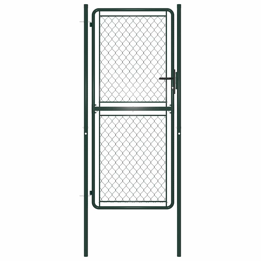 vidaXL Brama ogrodowa stalowa 100x175 cm zielona