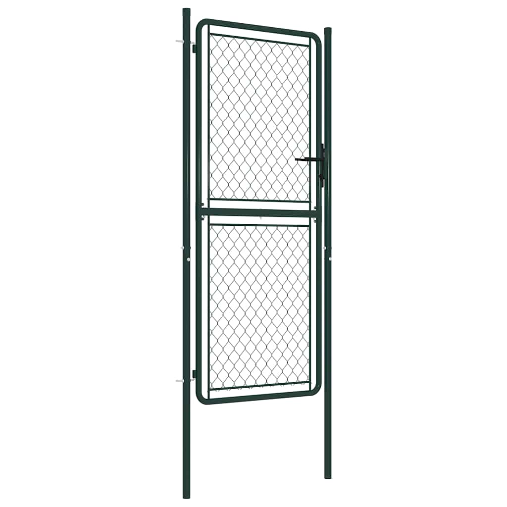 vidaXL Brama ogrodowa stalowa 100x175 cm zielona