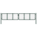 vidaXL Brama ogrodowa stalowa 400x75 cm zielona