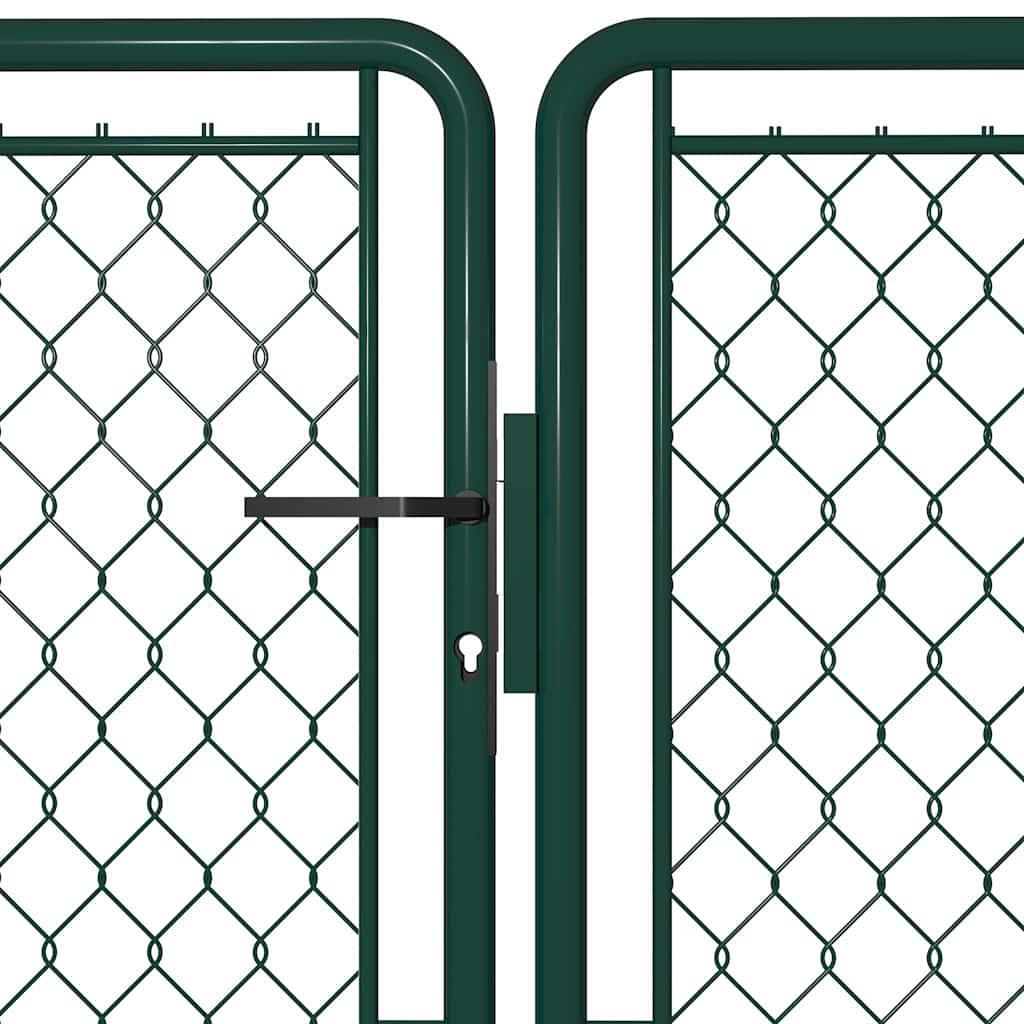 vidaXL Brama ogrodowa stalowa 400x125 cm zielona