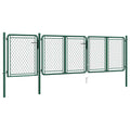 vidaXL Brama ogrodowa stalowa 400x75 cm zielona