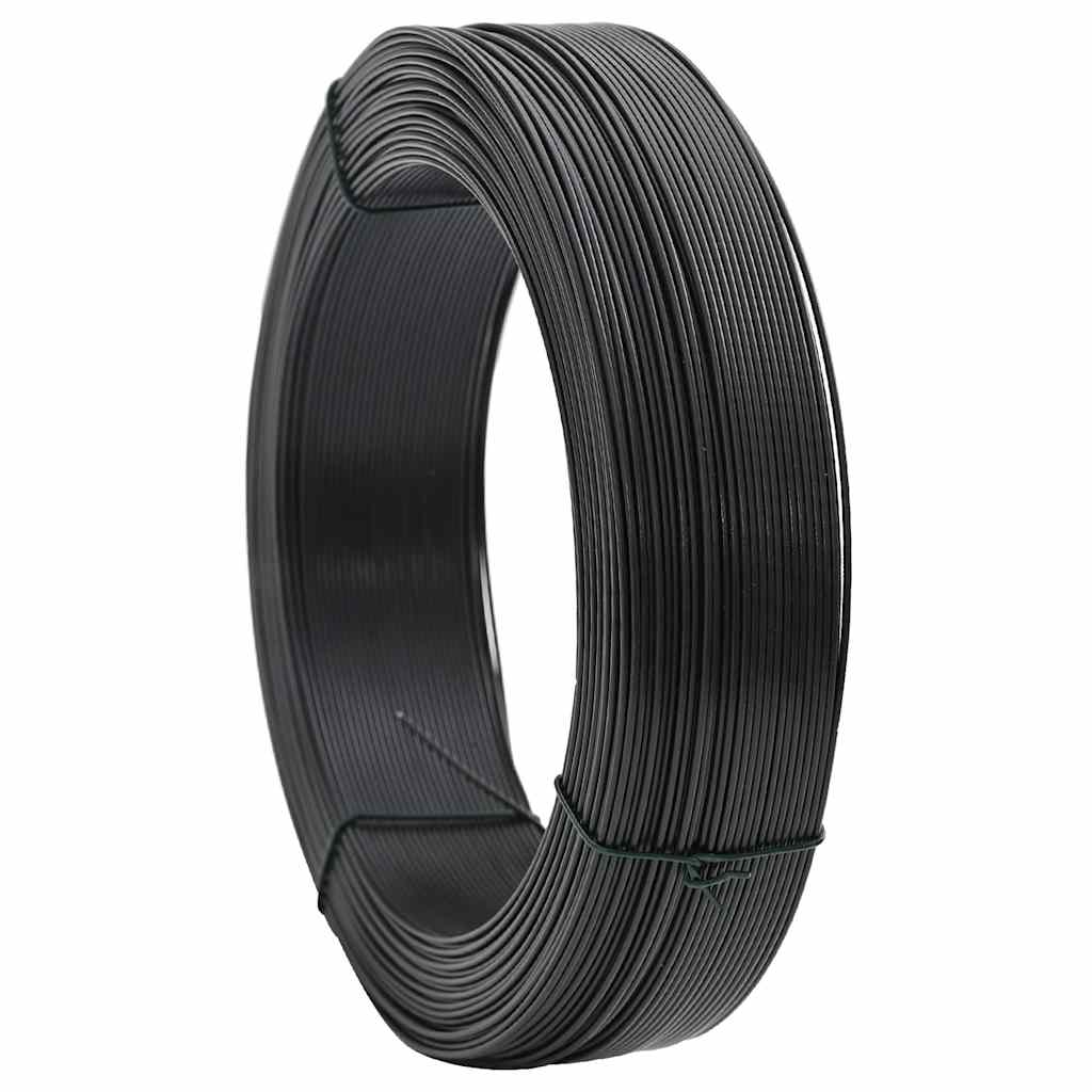 vidaXL Drut naciągowy do ogrodzenia, 250 m, 1,4/2 mm, stal, antracyt