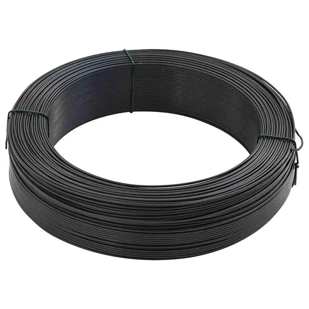 vidaXL Drut naciągowy do ogrodzenia, 250 m, 1,4/2 mm, stal, antracyt