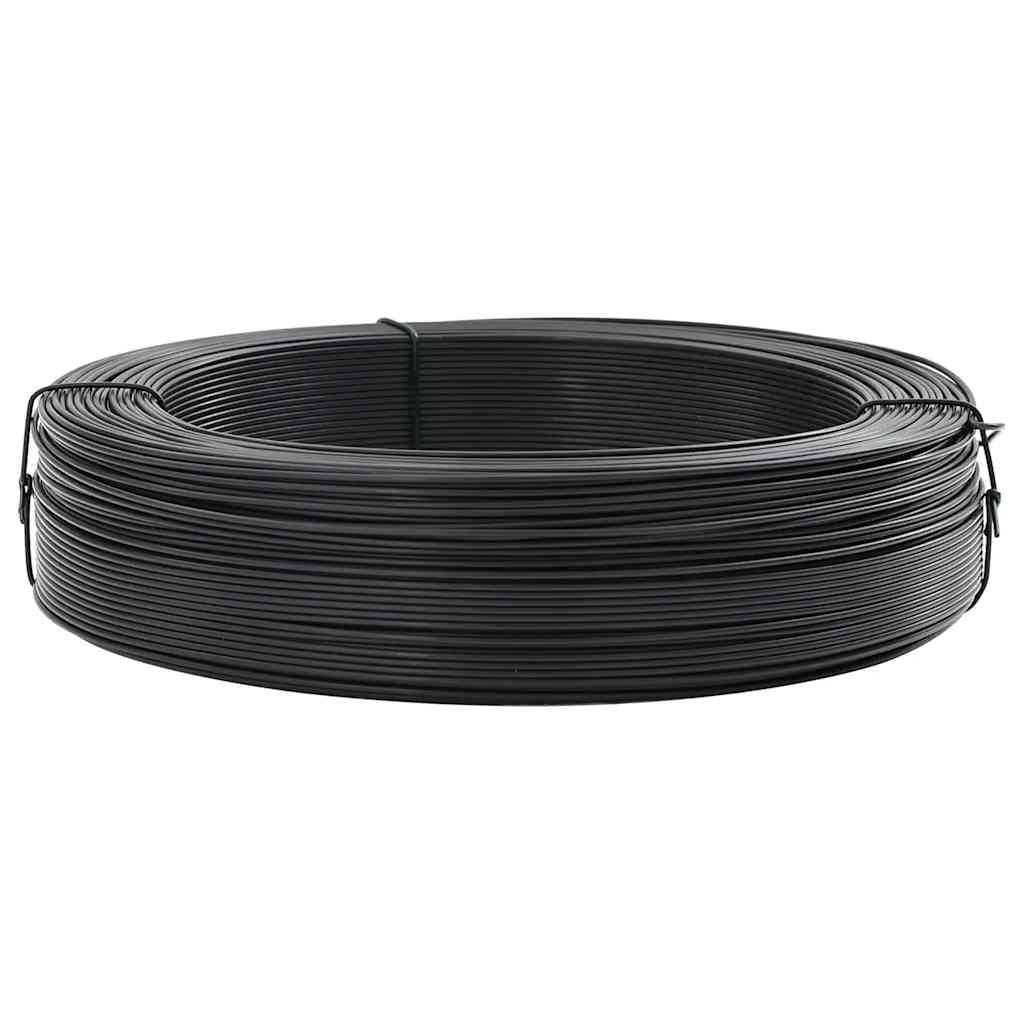 vidaXL Drut naciągowy do ogrodzenia, 250 m, 1,6/2,5 mm, stal, antracyt